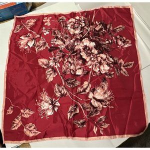Vintage Paoli Acetate Scarf Japan Pink Purple Burgundy Square